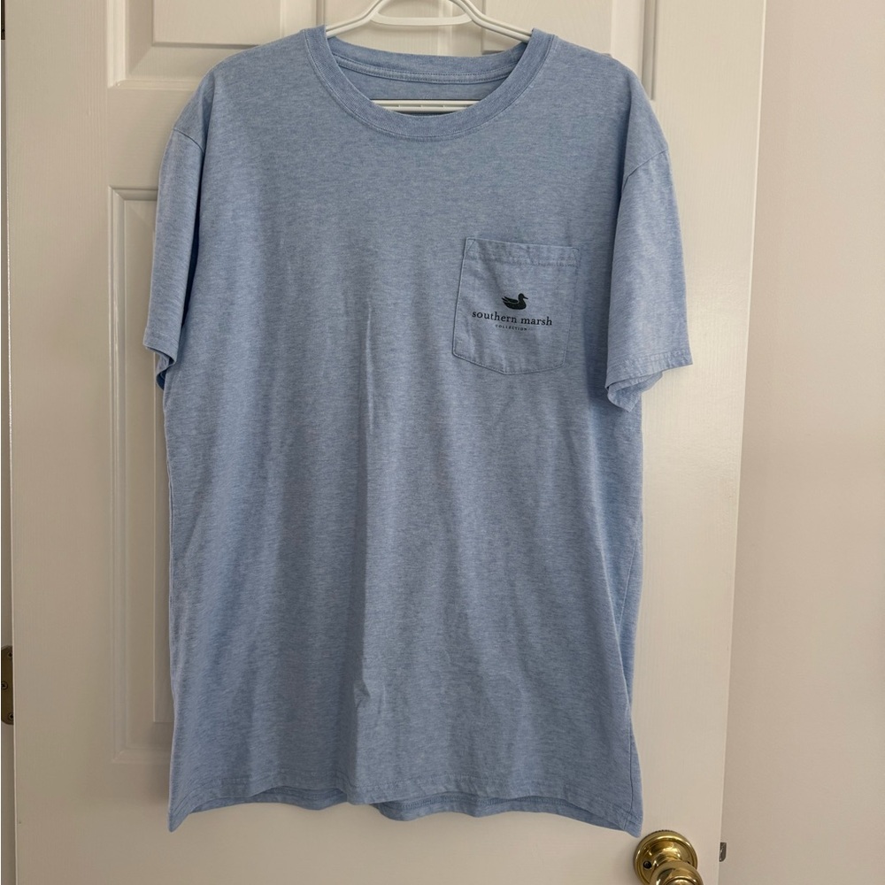 Southern Marsh Men's Sky Blue Pocket Tee